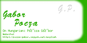 gabor pocza business card